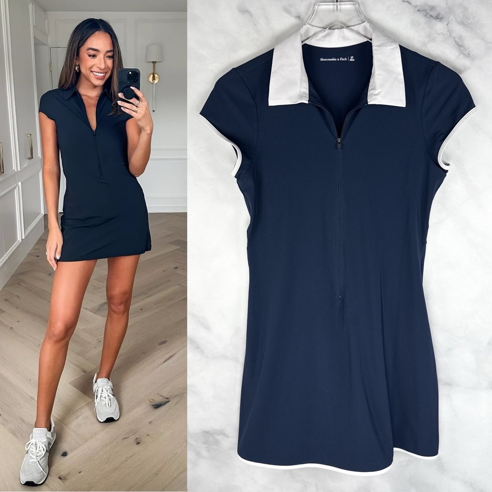 Abercrombie & Fitch Navy and White Mini Dress